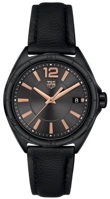  Shop Authentic Tag Heuer Formula 1 Quartz Black Dial Black Leather Strap Watch for Women - WBJ1314.FC8230 - Luxxuri