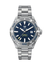  Shop Authentic Tag Heuer Aquaracer Calibre 5 Automatic Blue Dial Silver Steel Strap Watch for Men - WAY2012.BA0927 - Luxxuri