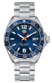  Shop Authentic Tag Heuer Formula 1 Quartz Blue Dial Silver Steel Strap Watch for Men - WAZ1010.BA0842 - Luxxuri