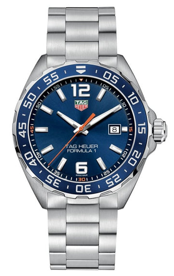  Shop Authentic Tag Heuer Formula 1 Quartz Blue Dial Silver Steel Strap Watch for Men - WAZ1010.BA0842 - Luxxuri