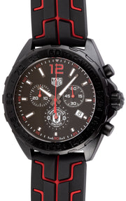  Shop Authentic Tag Heuer Formula 1 Manchester United Limited Edition Black Dial Black & Red Rubber Strap Watch for Men - CAZ101J.FT8027 - Luxxuri