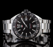  Shop Authentic Tag Heuer Formula 1 Quartz Black Dial Silver Steel Strap Watch for Men - WAZ1110.BA0875 - Luxxuri