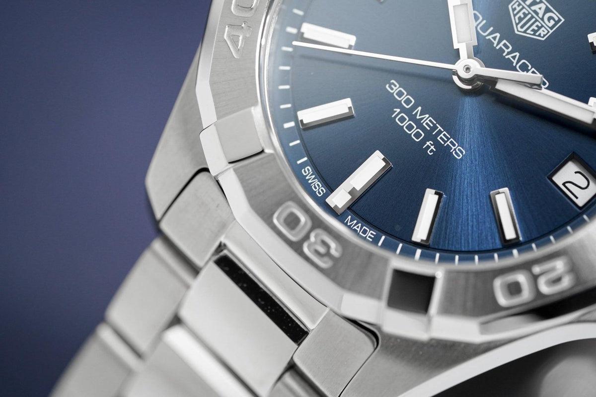  Shop Authentic Tag Heuer Aquaracer Quartz Blue Dial Silver Steel Strap Watch for Women - WBD1312.BA0740 - Luxxuri