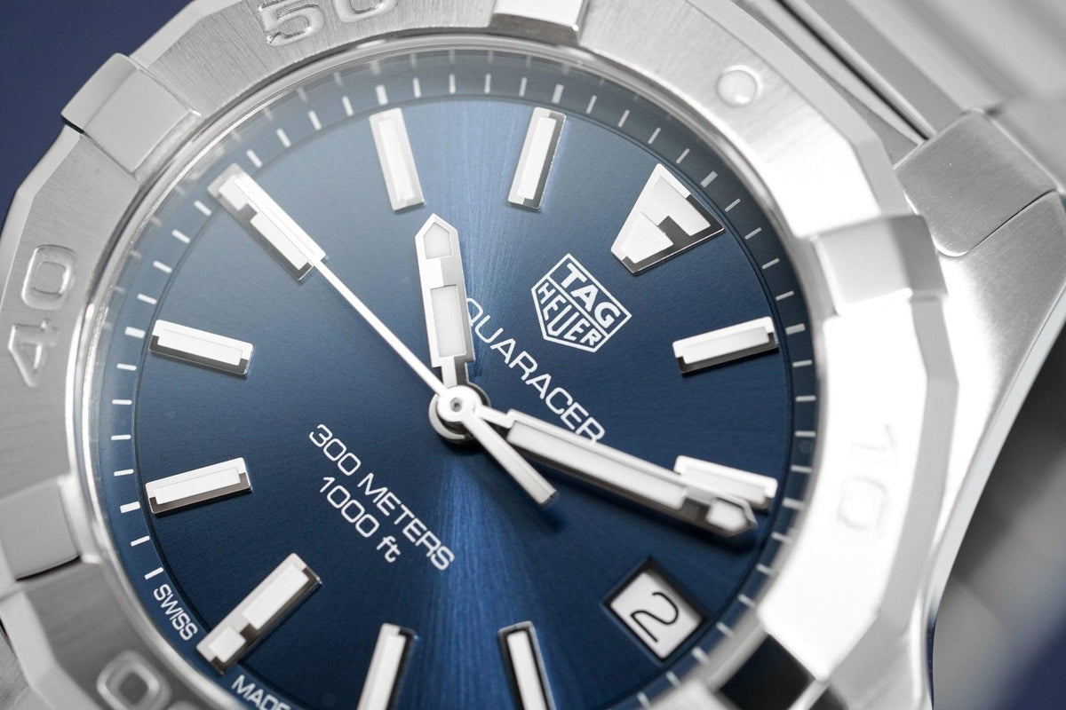  Shop Authentic Tag Heuer Aquaracer Quartz Blue Dial Silver Steel Strap Watch for Women - WBD1312.BA0740 - Luxxuri