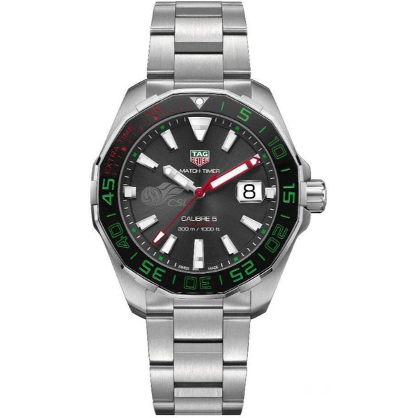  Shop Authentic Tag Heuer Calibre 5 Match Timer CSL Edition Automatic Black Dial Silver Steel Strap Watch for Men – WAY201E.BA0927 - Luxxuri