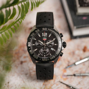  Shop Authentic Tag Heuer Formula 1 Black Dial Black Leather Strap Watch for Men - CAZ1010.FT8024 - Luxxuri