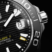  Shop Authentic Tag Heuer Aquaracer Automatic Black Dial Silver Steel Strap Watch for Men - WAY211A.BA0928 - Luxxuri