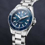  Shop Authentic Tag Heuer Aquaracer Blue Dial Silver Steel Strap Watch for Women - WAY131S.BA0748 - Luxxuri