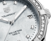  Shop Authentic Tag Heuer Aquaracer Diamonds White Mother of Pearl Dial Silver Steel Strap Watch for Women - WBD1315.BA0740 - Luxxuri