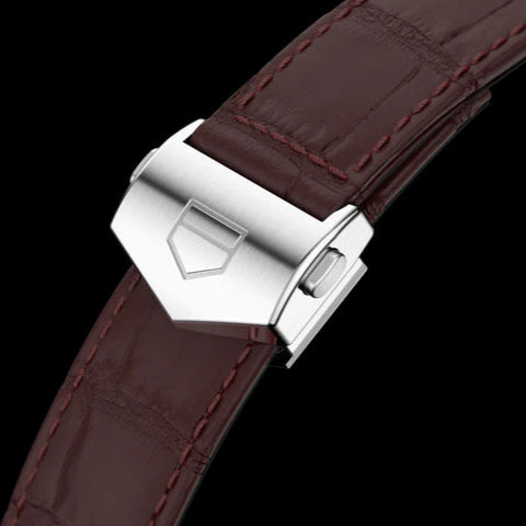  Shop Authentic Tag Heuer Aquaracer Caliber 5 Black Dial Brown Leather Strap Watch for Men - WAY201M.FC6474 - Luxxuri