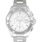  Shop Authentic Tag Heuer Aquaracer Caliber 16 Automatic Chronograph White Dial Silver Steel Strap Watch for Men - CAY2111.BA0927 - Luxxuri