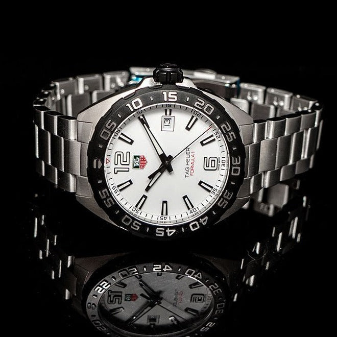  Shop Authentic Tag Heuer Formula 1 White Dial Silver Steel Strap Watch for Men - WAZ1111.BA0875 - Luxxuri