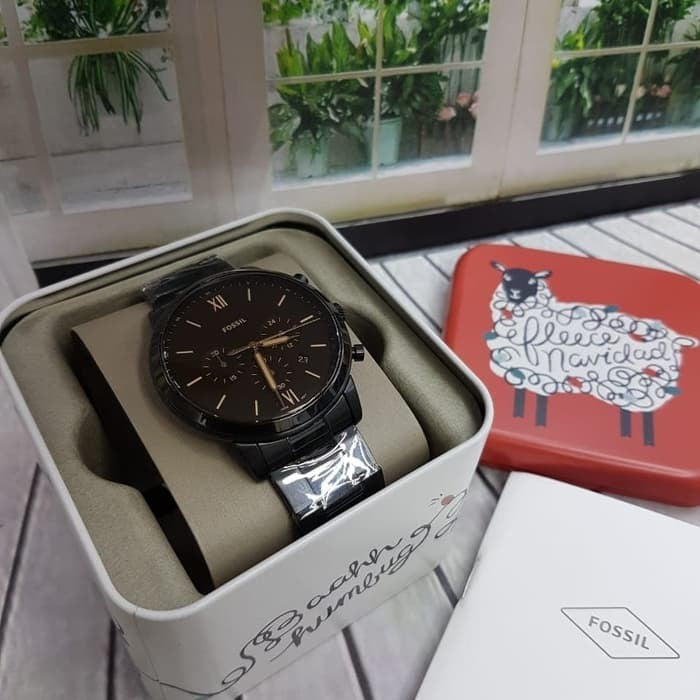  Shop Authentic Fossil Neutra Chronograph Black Dial Black Steel Strap Watch for Men - FS5525 - Luxxuri