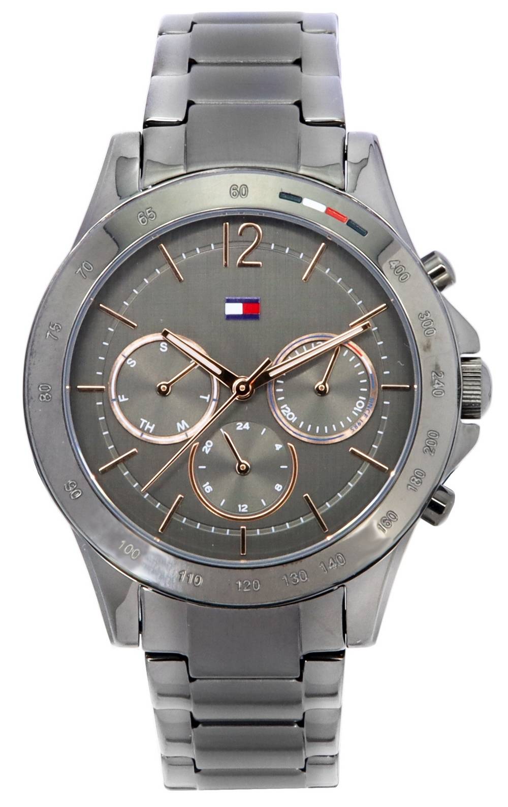  Shop Authentic Tommy Hilfiger Haven Chronograph Quartz Grey Dial Grey Steel Strap Watch For Women - 1782196 - Luxxuri