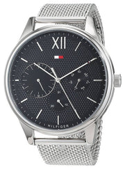  Shop Authentic Tommy Hilfiger Damon Quartz Chronograph Black Dial Silver Mesh Bracelet Watch for Men - 1791415 - Luxxuri