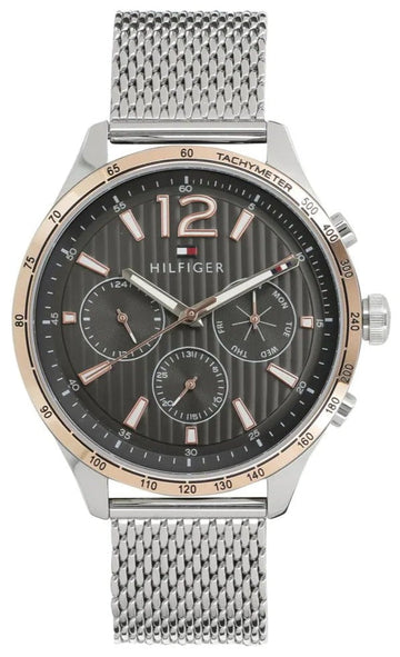  Shop Authentic Tommy Hilfiger Gavin Chronograph Quartz Grey Dial Silver Mesh Bracelet Watch for Men - 1791466 - Luxxuri