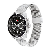  Shop Authentic Tommy Hilfiger Jordan Chronograph Black Dial Silver Mesh Strap Watch For Men - 1792092 - Luxxuri
