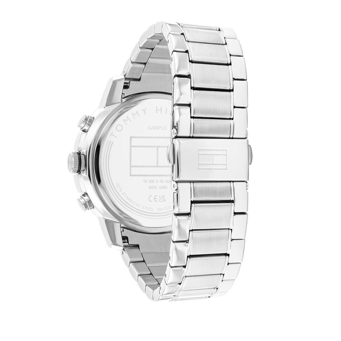  Shop Authentic Tommy Hilfiger Troy Chronograph Grey Dial Silver Steel Strap Watch For Men - 1792106 - Luxxuri