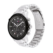  Shop Authentic Tommy Hilfiger Troy Chronograph Grey Dial Silver Steel Strap Watch For Men - 1792106 - Luxxuri