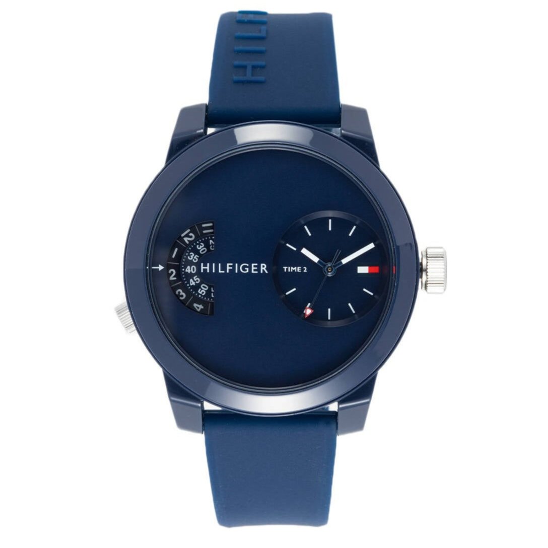  Shop Authentic Tommy Hilfiger Denim Blue Dial Blue Rubber Strap Watch for Men - 1791556 - Luxxuri