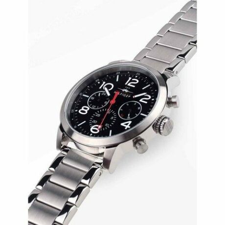  Shop Authentic Tommy Hilfiger Jake Chronograph Black Dial Silver Steel Strap Watch for Men - 1791234 - Luxxuri