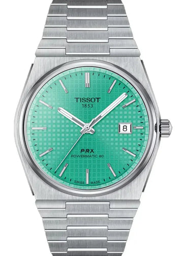  Shop Authentic Tissot PRX Powermatic 80 Automatic Mint Green Dial Silver Steel Strap Watch for Men - T137.407.11.091.01 - Luxxuri