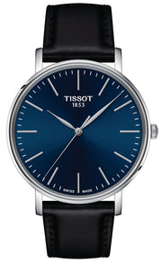  Shop Authentic Tissot Everytime Gent Blue Dial Black Leather Strap Watch for Men - T143.410.16.041.00 - Luxxuri