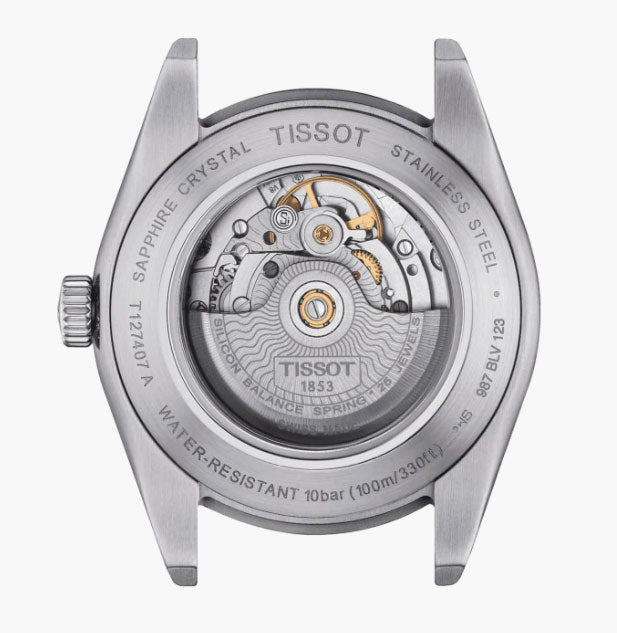  Shop Authentic Tissot Gentleman Powermatic 80 Silicium Black Dial Brown Leather Strap Watch For Men - T127.407.16.051.01 - Luxxuri