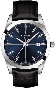  Shop Authentic Tissot Gentlemen Blue Dial Black Leather Strap Watch for Men - T127.410.16.041.01 - Luxxuri