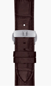  Shop Authentic Tissot Luxury Powermatic 80 Silver Dial Brown Leather Strap Watch For Men - T086.407.16.037.00 - Luxxuri