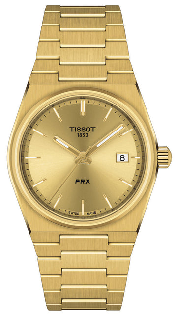  Shop Authentic Tissot PRX Gold Dial Gold Steel Strap Watch for Men - T137.210.33.021.00 - Luxxuri