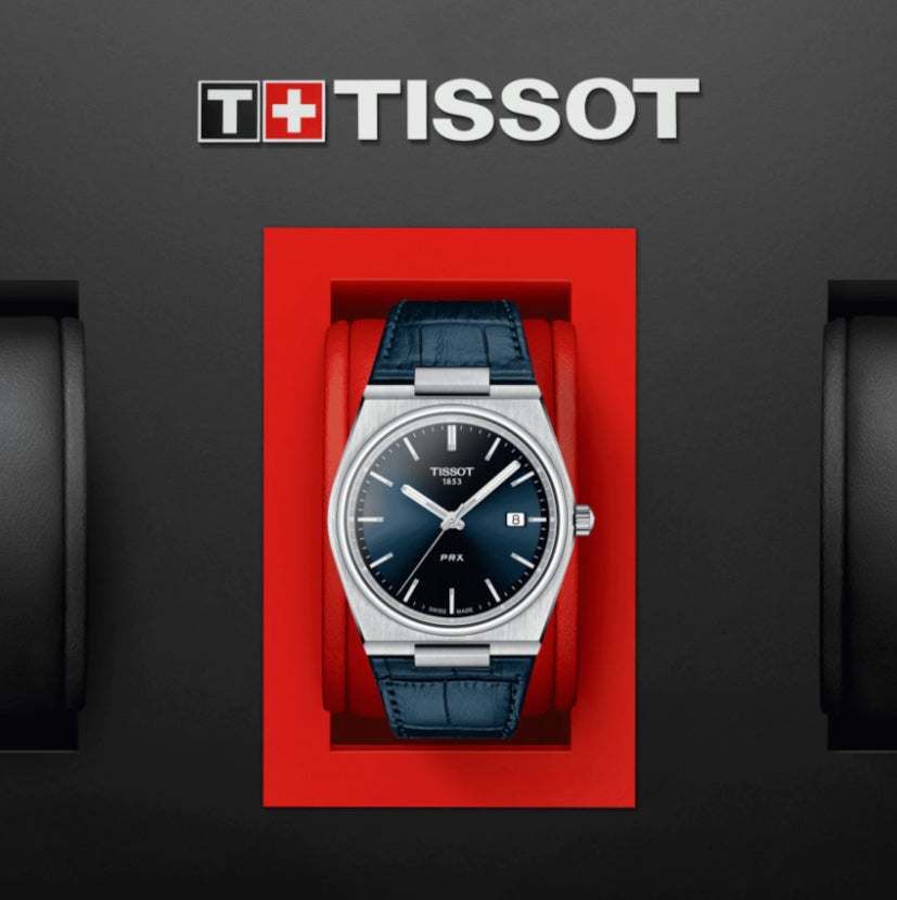  Shop Authentic Tissot PRX Blue Dial Blue Leather Strap Watch for Men - T137.410.16.041.00 - Luxxuri