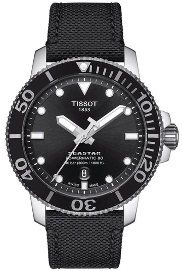  Shop Authentic Tissot Seastar 1000 Powermatic 80 Black Dial Black Nylon Strap Watch For Men - T120.407.17.051.00 - Luxxuri