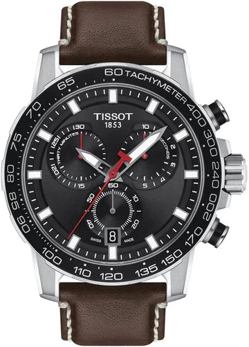  Shop Authentic Tissot Supersport Chrono Black Dial Brown Leather Strap Watch for Men - T125.617.16.051.01 - Luxxuri