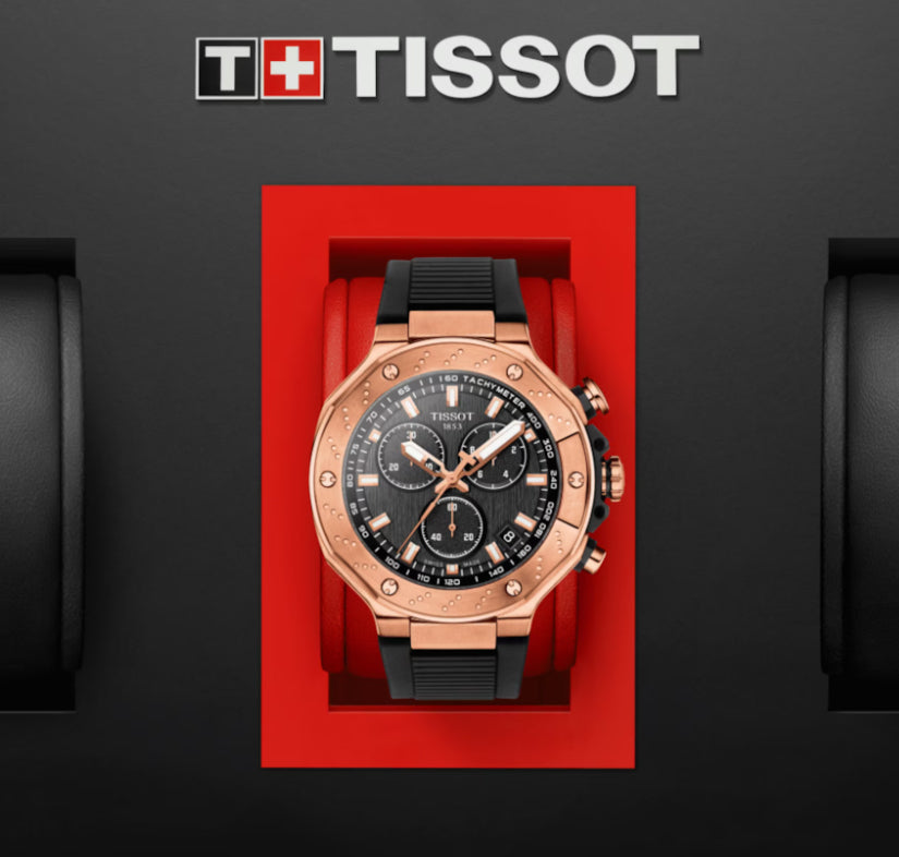  Shop Authentic Tissot T Race Chronograph Black Dial Black Rubber Strap Watch For Men - T141.417.37.051.00 - Luxxuri