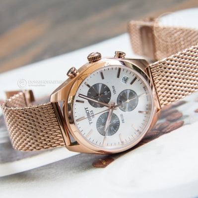  Shop Authentic Tissot T Classic PR 100 Chronograph Silver Dial Rose Gold Mesh Bracelet Watch For Men - T101.417.33.031.01 - Luxxuri