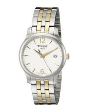  Shop Authentic Tissot T Classic Tradition White Dial Two Tone Mesh Bracelet Watch for Women - T063.210.22.037.00 - Luxxuri