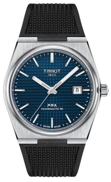  Shop Authentic Tissot PRX Powermatic 80 Blue Dial Black Rubber Strap Watch for Men - T137.407.17.041.00 - Luxxuri