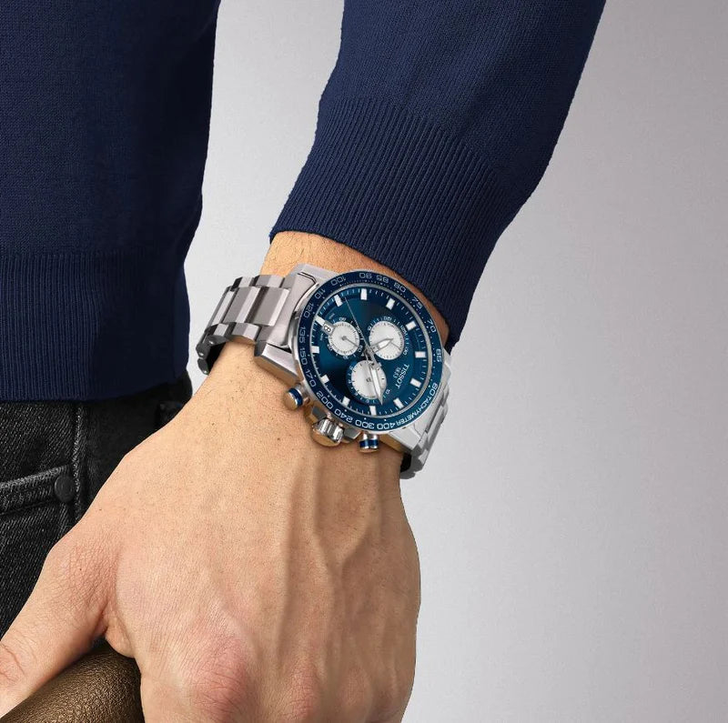  Shop Authentic Tissot Supersport Chrono Blue Dial Silver Steel Strap Watch For Men - T125.617.11.041.00 - Luxxuri