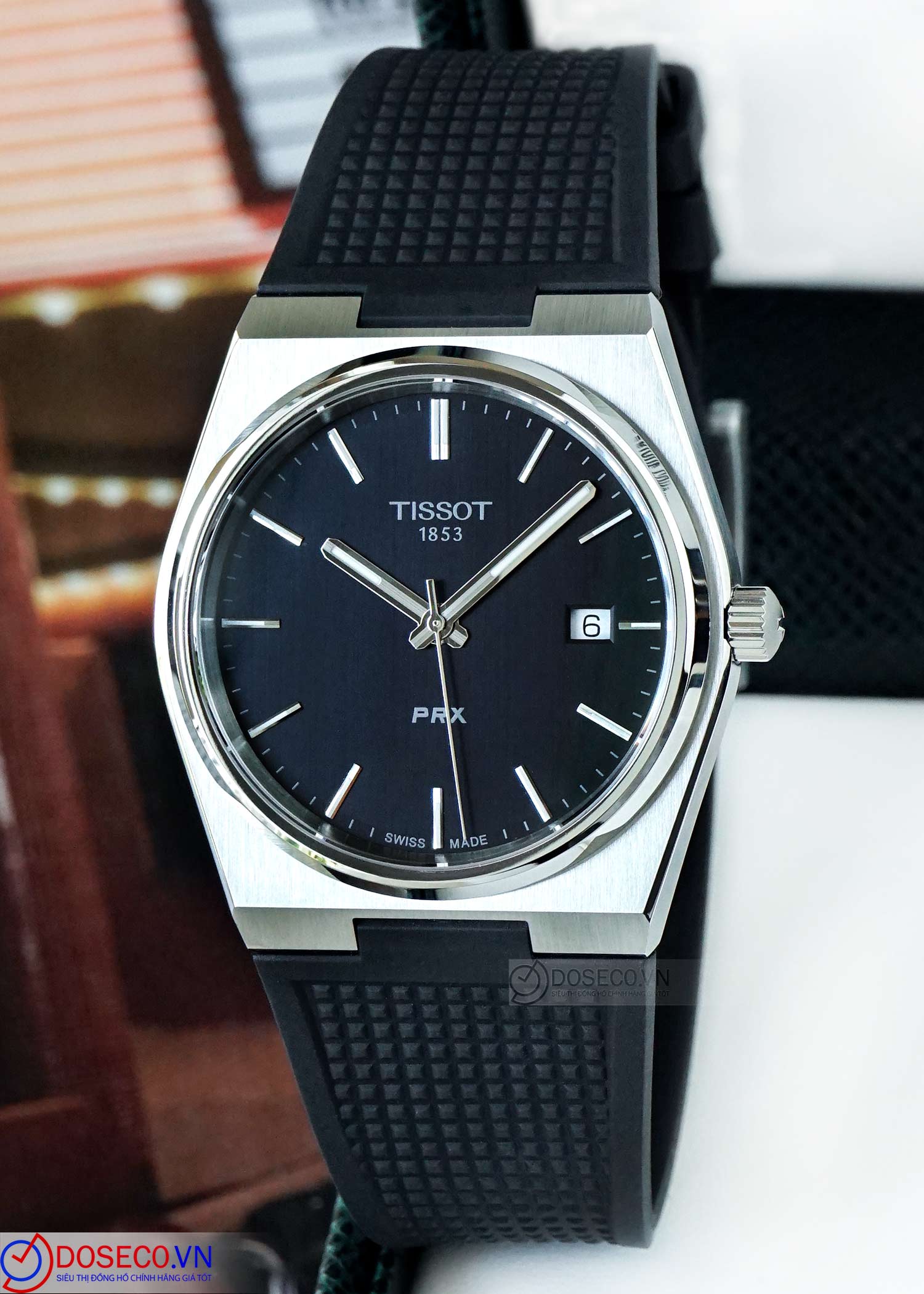  Shop Authentic Tissot PRX Black Dial Black Rubber Strap Watch For Men - T137.410.17.051.00 - Luxxuri