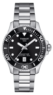  Shop Authentic Tissot Seastar 1000 Lady Black Dial Silver Steel Strap Watch for Women - T120.210.11.051.00 - Luxxuri