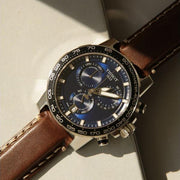  Shop Authentic Tissot Supersport Chrono Blue Dial Brown Leather Strap Watch For Men - T125.617.16.041.00 - Luxxuri
