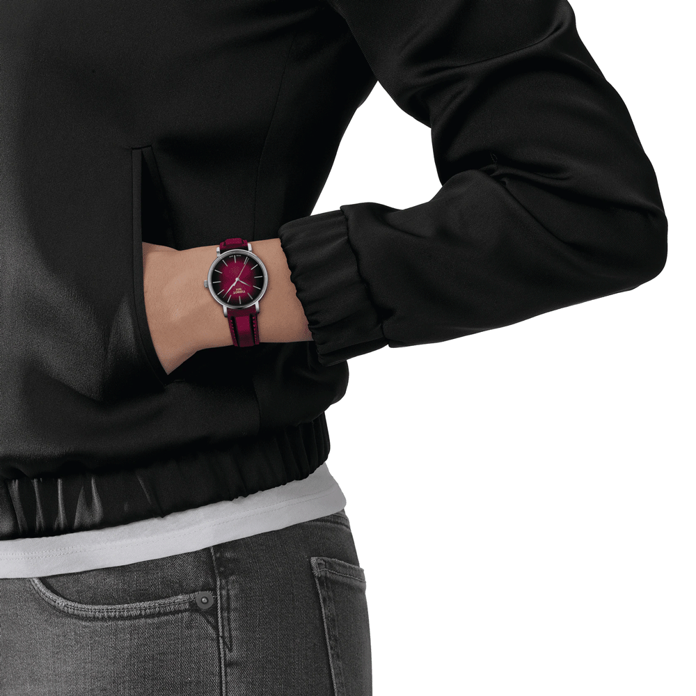  Shop Authentic Tissot Everytime Lady Burgundy Dial Burgundy Leather Strap Watch for Women - T143.210.17.331.00 - Luxxuri