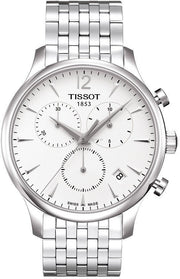  Shop Authentic Tissot T Classic Tradition Chronograph White Dial Silver Steel Strap Watch For Men - T063.617.11.037.00 - Luxxuri
