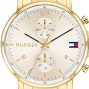  Shop Authentic Tommy Hilfiger Daniel White Dial Gold Steel Strap Watch for Men - 1710415 - Luxxuri
