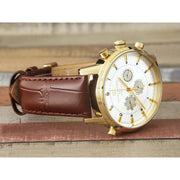  Shop Authentic Tommy Hilfiger Harrison White Dial Brown Leather Strap Watch for Men - 1790874 - Luxxuri