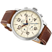  Shop Authentic Tommy Hilfiger Jake Multifunction White Dial Brown Leather Strap Watch for Men - 1791230 - Luxxuri