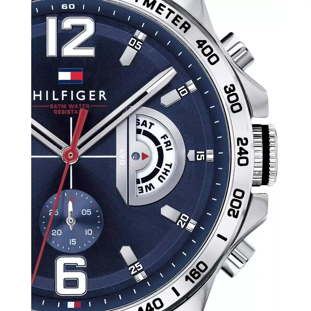  Shop Authentic Tommy Hilfiger Decker Blue Dial Blue Rubber Strap Watch for Men - 1791476 - Luxxuri