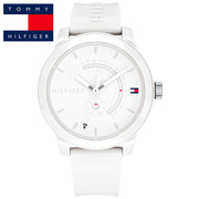  Shop Authentic Tommy Hilfiger Denim Analog White Dial White Rubber Strap Watch for Men - 1791481 - Luxxuri