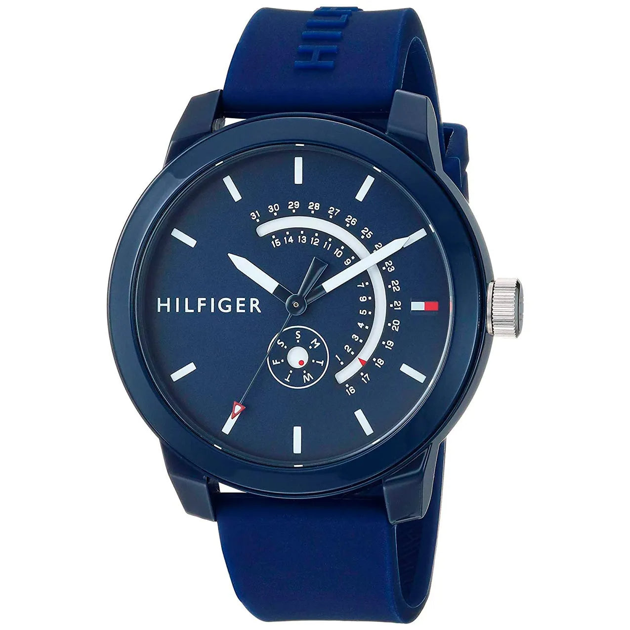  Shop Authentic Tommy Hilfiger Denim Quartz Blue Dial Blue Rubber Strap Watch for Men - 1791482 - Luxxuri